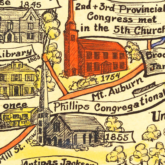 Vintage Map of Watertown, New York 1930
