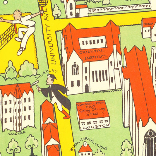 Vintage Map of University of Chicago Area, 1932