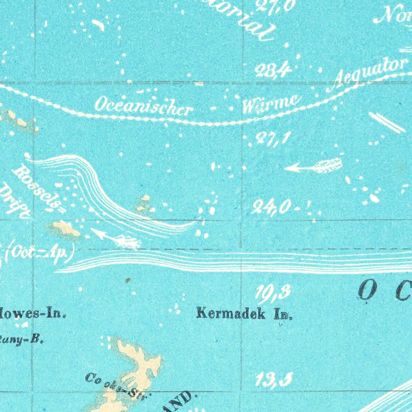 Erdkarte Vintage World Map, 1845