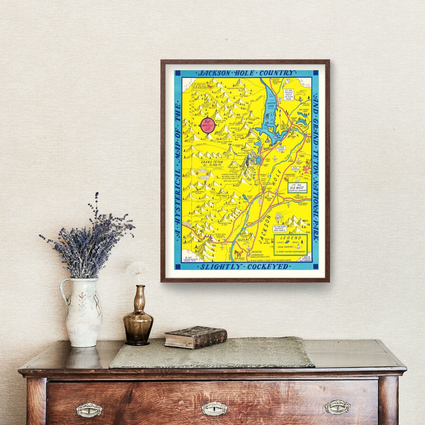 Vintage Grand Teton National Park Map, 1947