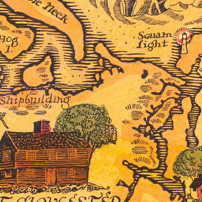 Vintage Map of Cape Ann, Massachusetts, 1927