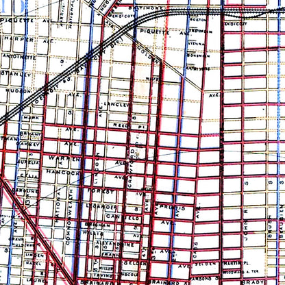 Vintage Map of Detroit, Michigan 1883