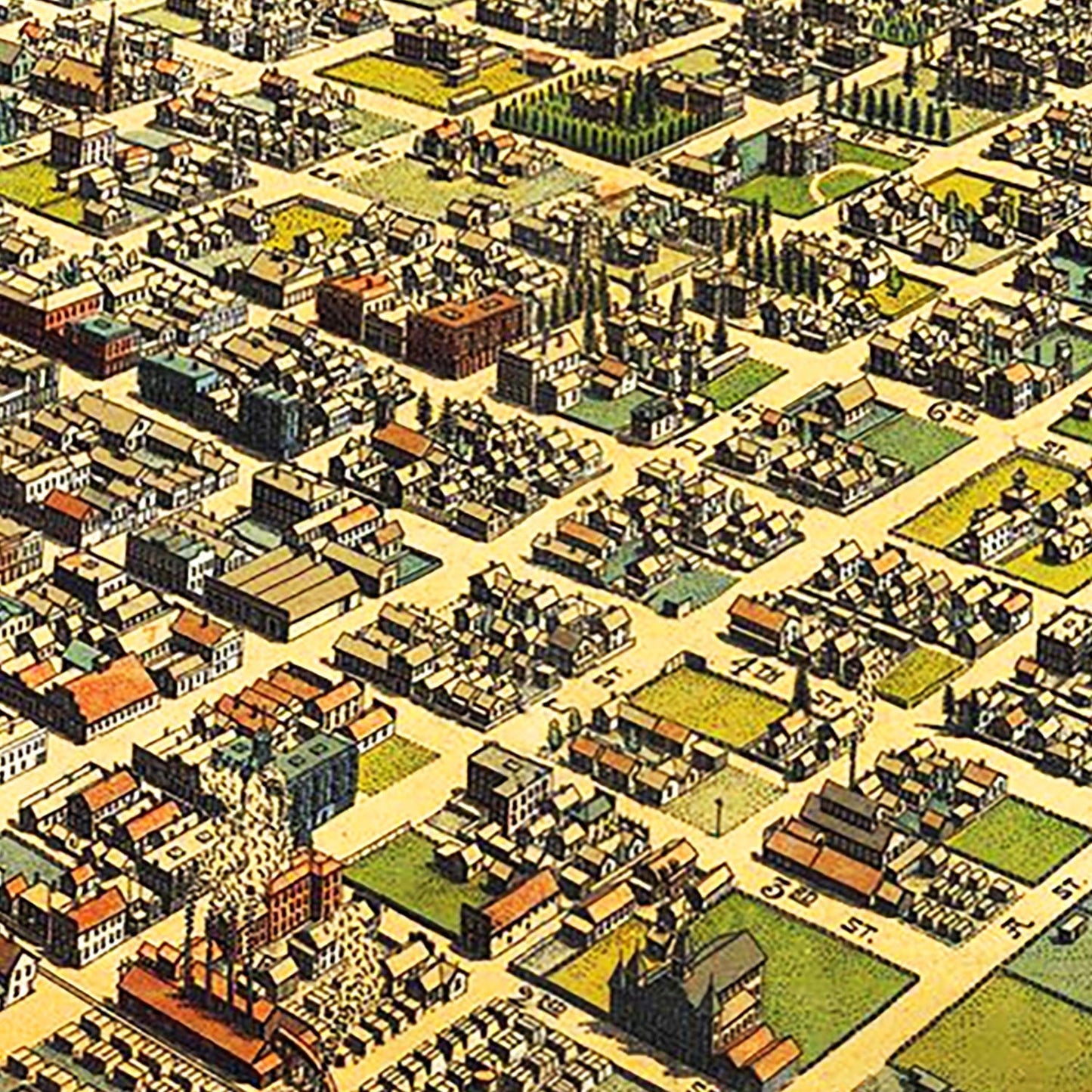 Vintage Map of Eureka, California, 1902