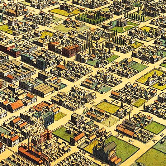 Vintage Map of Eureka, California, 1902