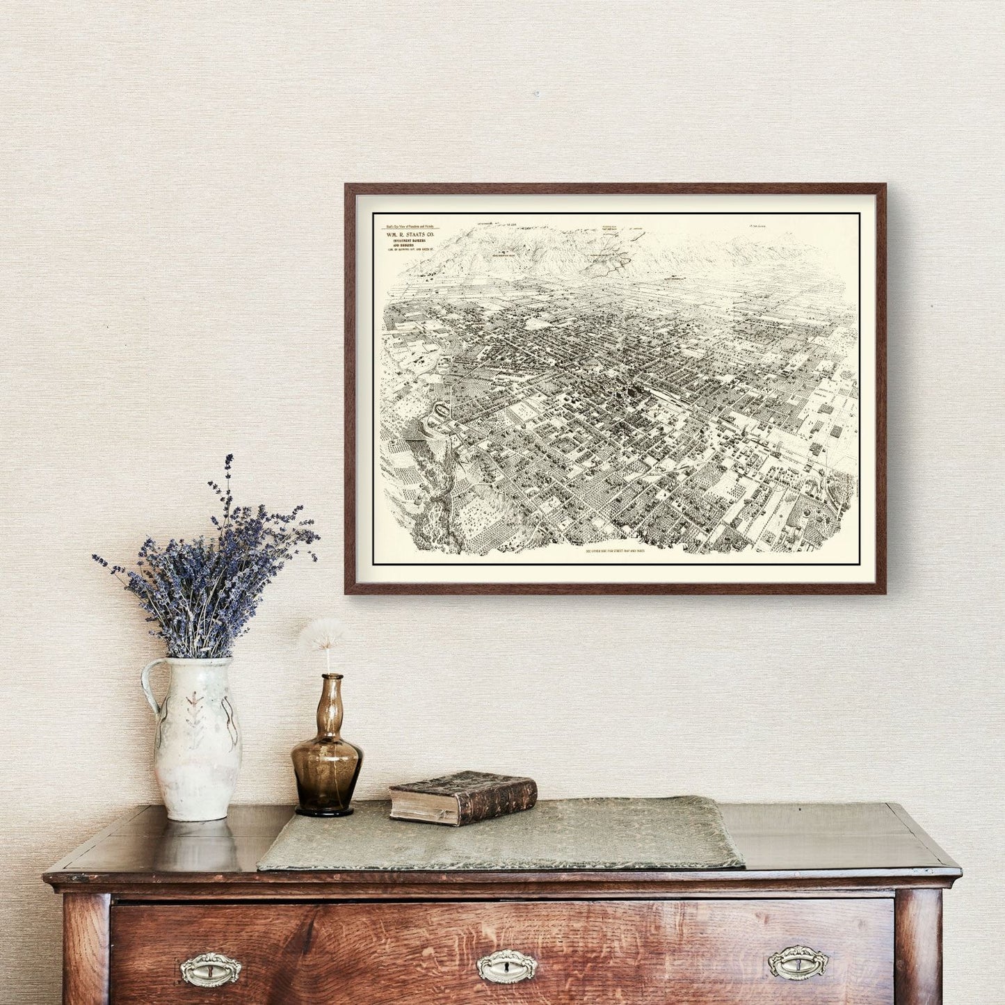 Vintage Map of Pasadena, California, 1903