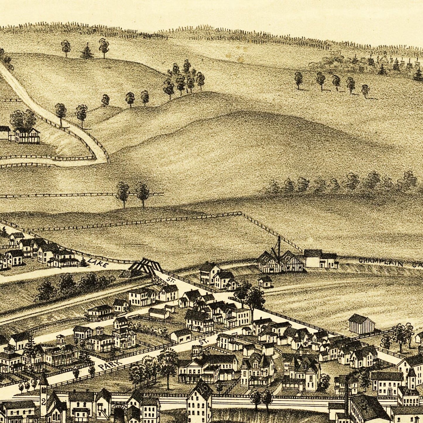 Vintage Map of Stillwater, New York, 1889