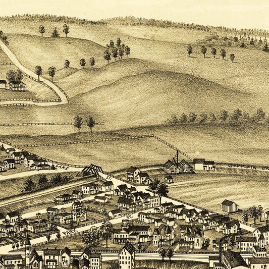 Vintage Map of Stillwater, New York, 1889