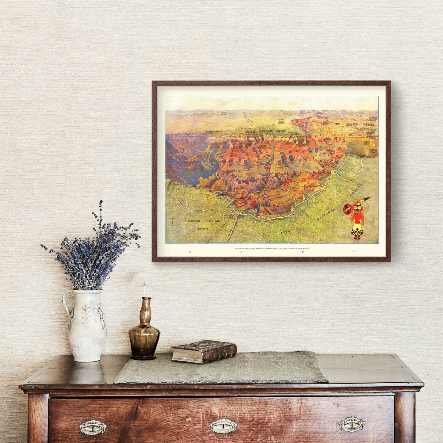 Vintage Grand Canyon National Park Map, 1929