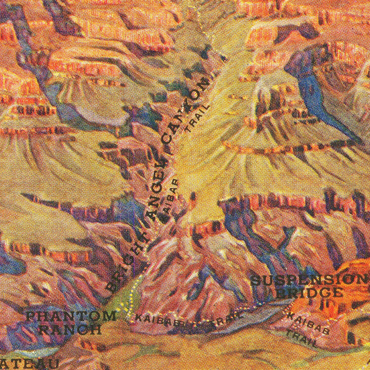 Vintage Grand Canyon National Park Map, 1929