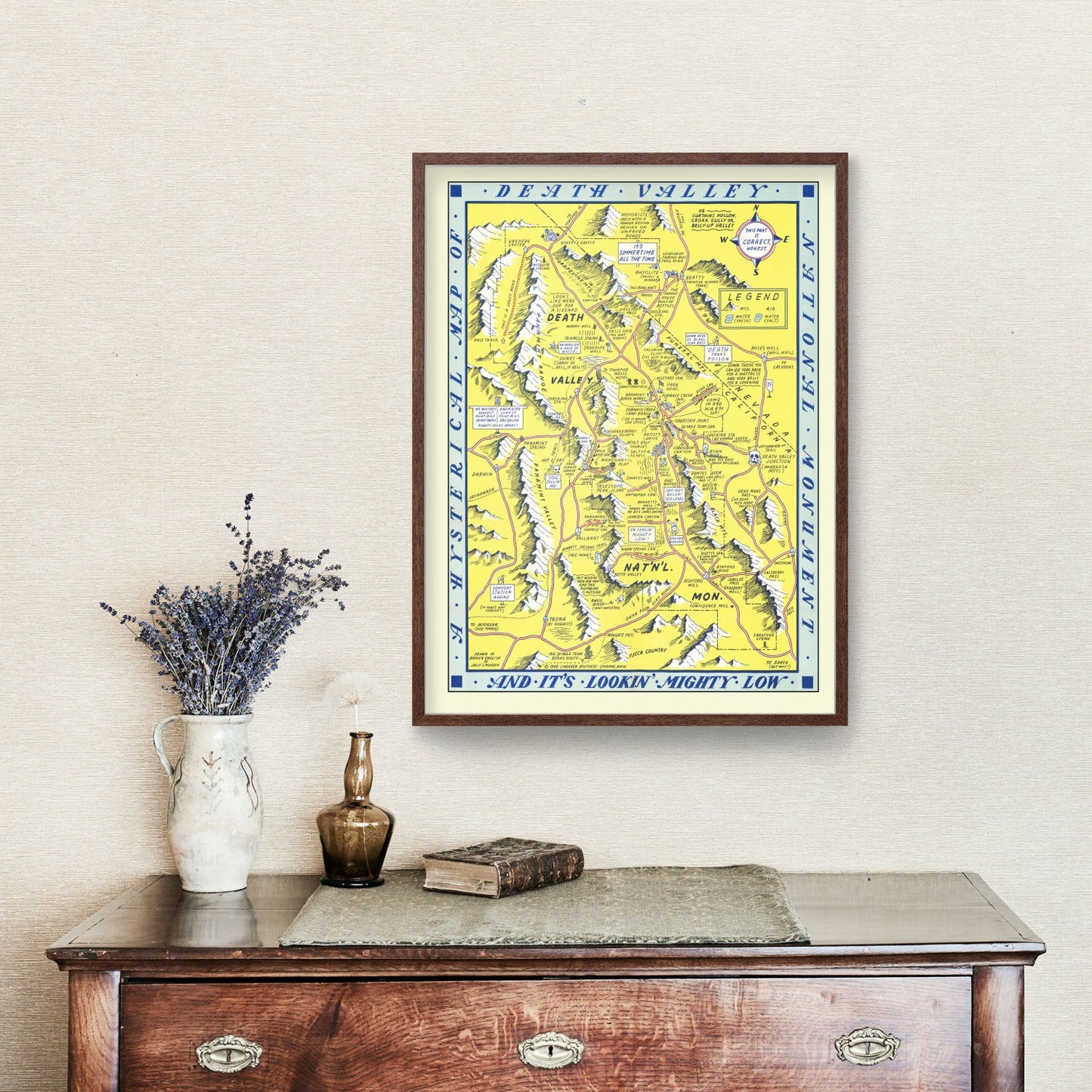 Vintage Death Valley Map, 1948