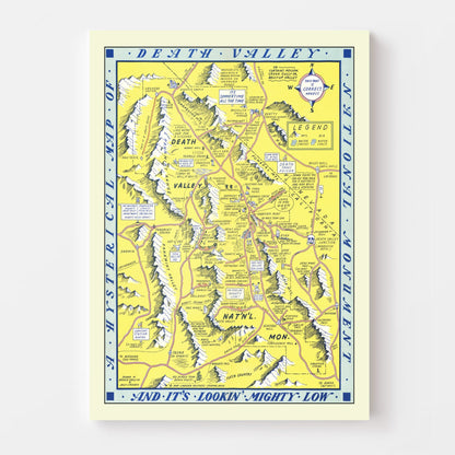 Vintage Death Valley Map, 1948