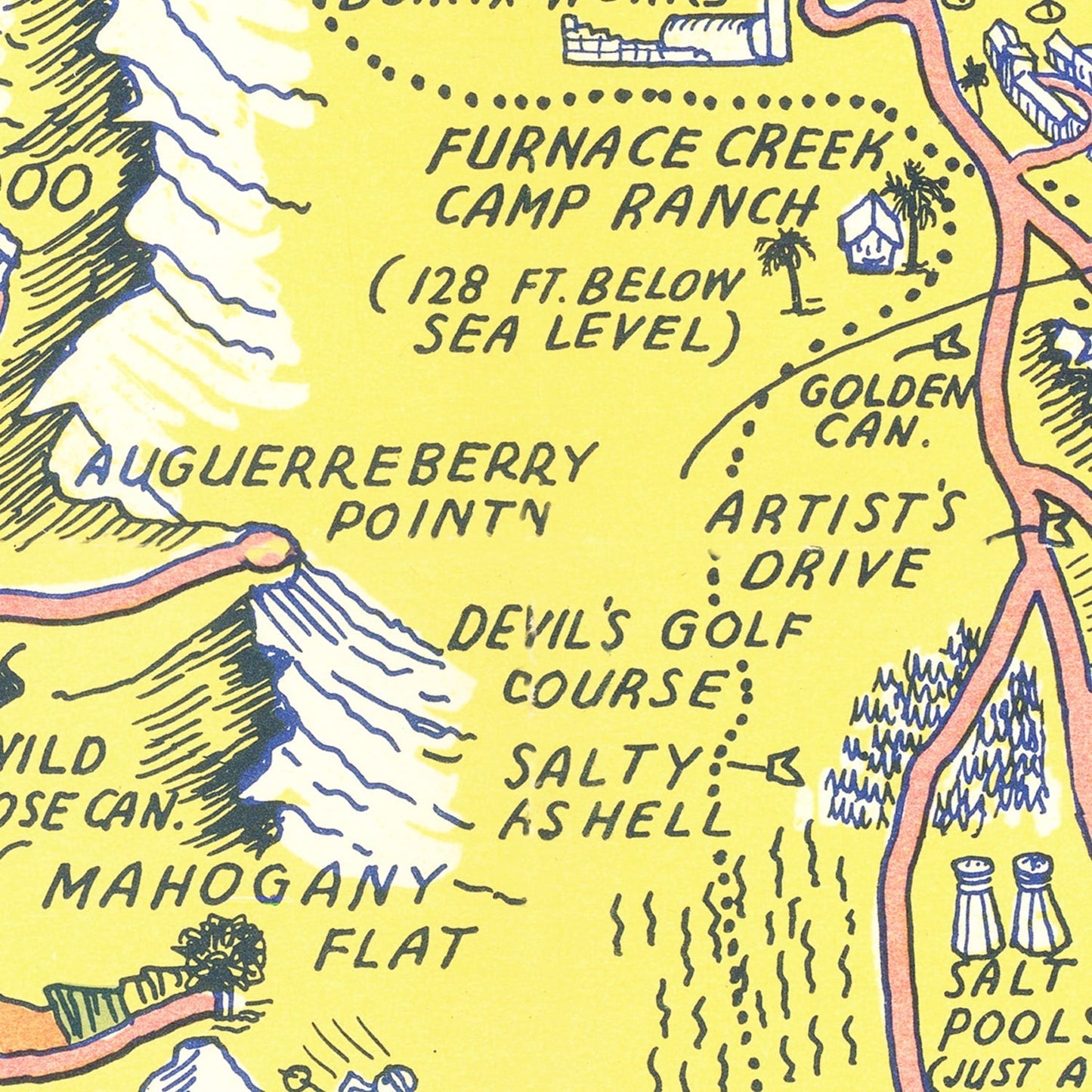 Vintage Death Valley Map, 1948