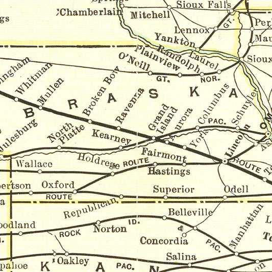 Vintage Map of Yellowstone National Park, 1909