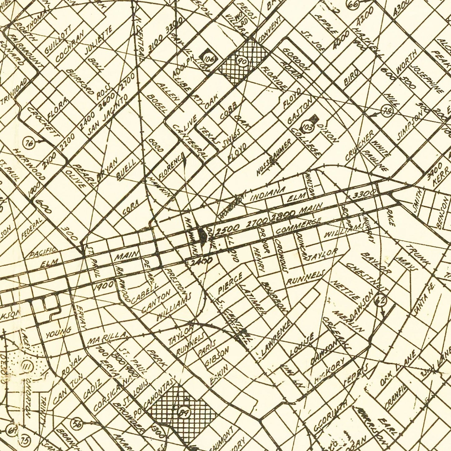 Vintage Map of Dallas County, Texas, 1925