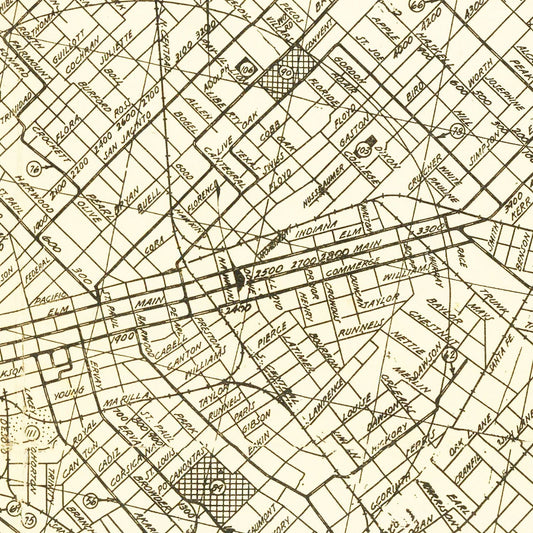Vintage Map of Dallas County, Texas, 1925