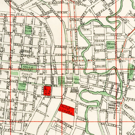 Vintage Map of San Antonio, Texas, 1895
