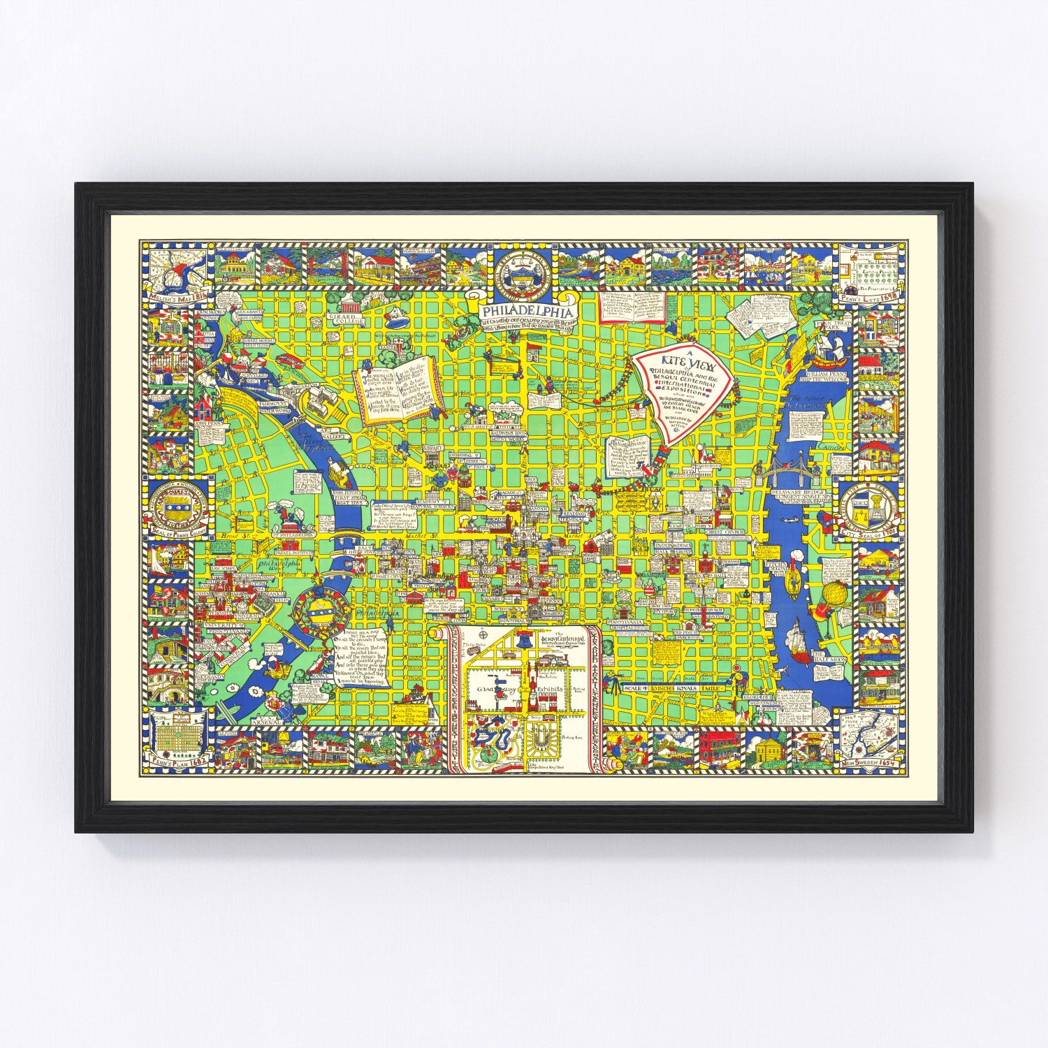 Vintage map of Philadelphia, Pennsylvania, 1926