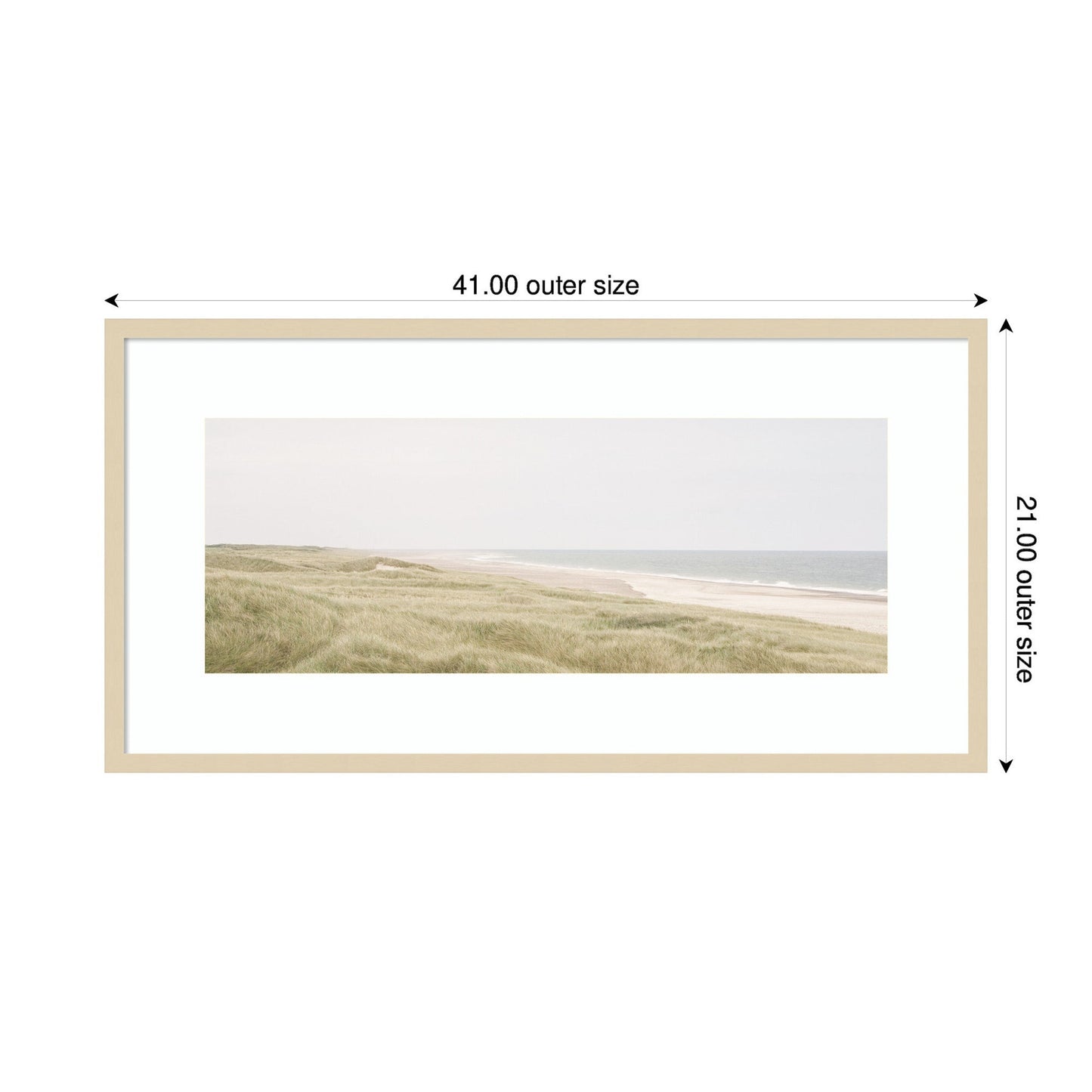 Serene Coastal Shoreline Framed Wall Art