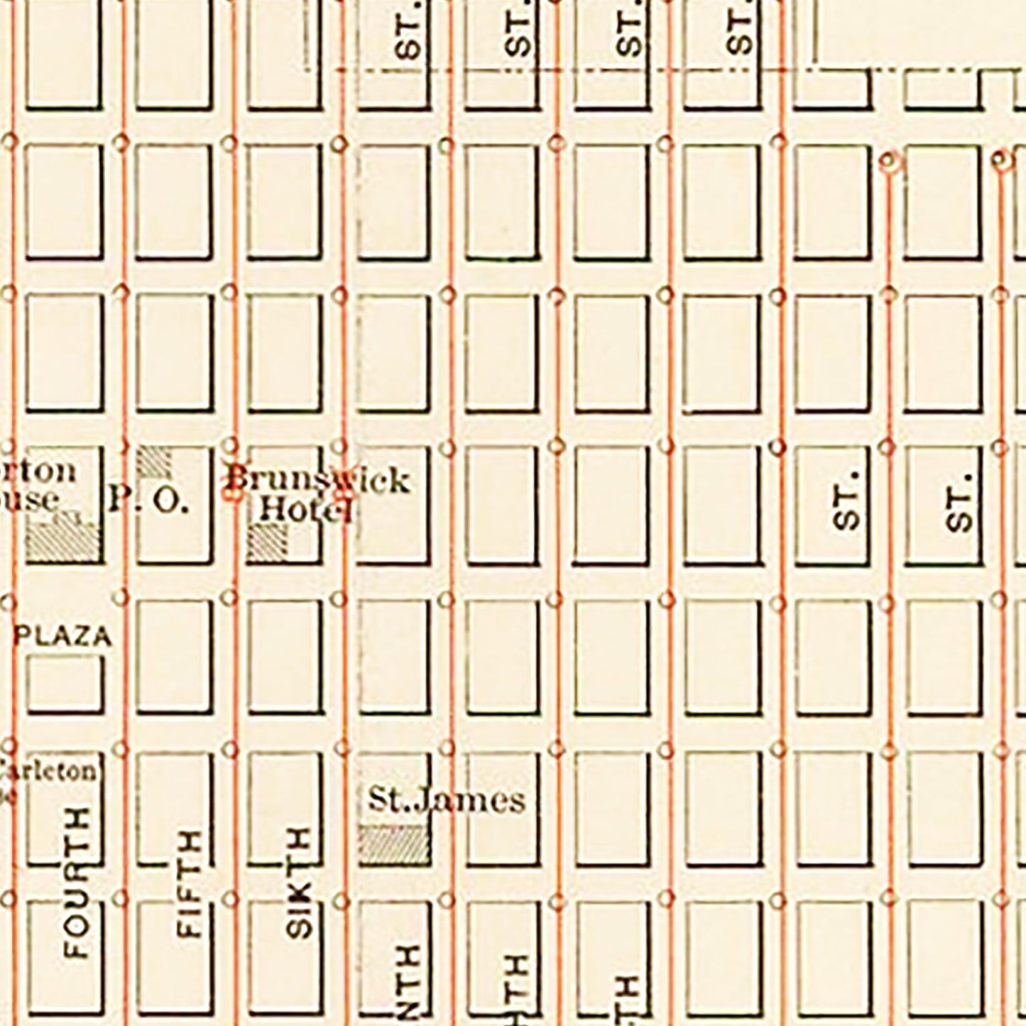 Vintage Map of San Diego, California, 1891 II