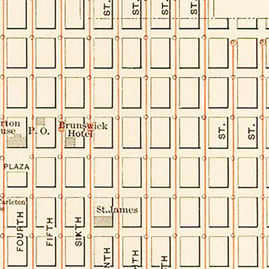 Vintage Map of San Diego, California, 1891 II