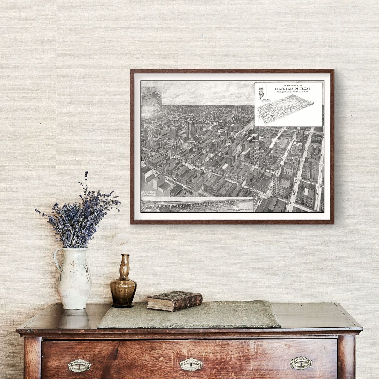 Vintage Map of Dallas, Texas, 1912