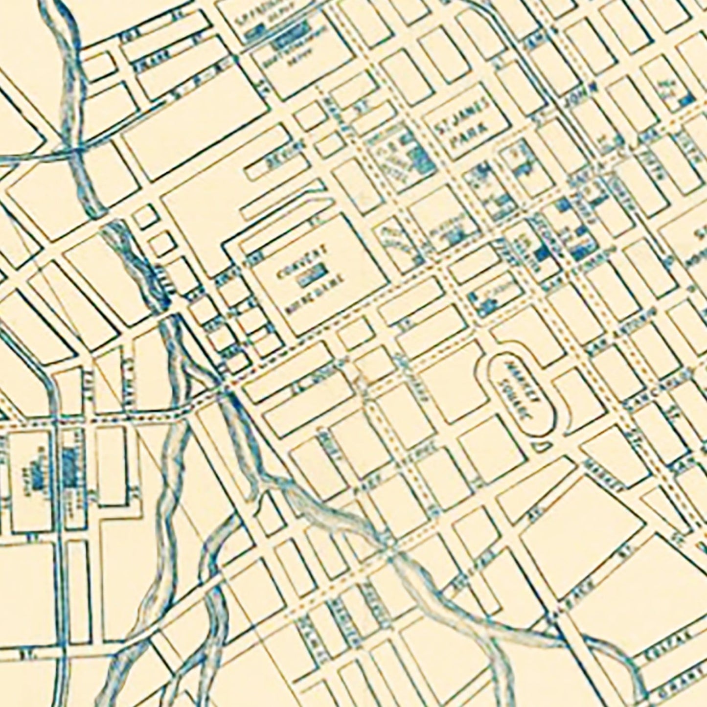 Vintage Map of San Jose, California, 1886