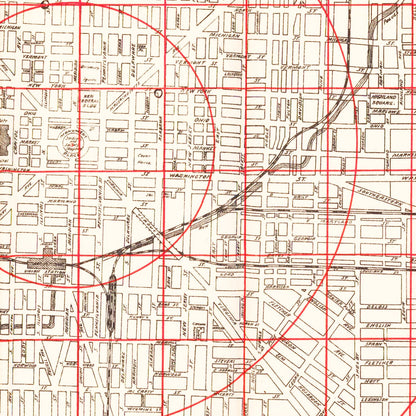 Vintage Map of Indianapolis, Indiana, 1903