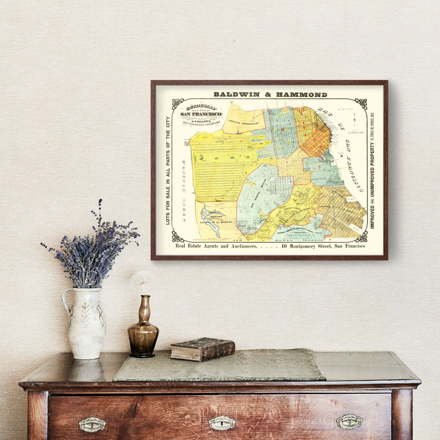 Vintage Map of San Francisco, California, 1894