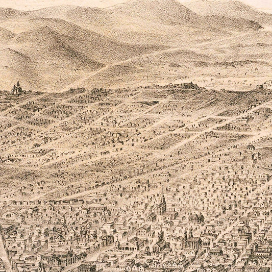 Vintage Map of San Francisco, California, 1868 II