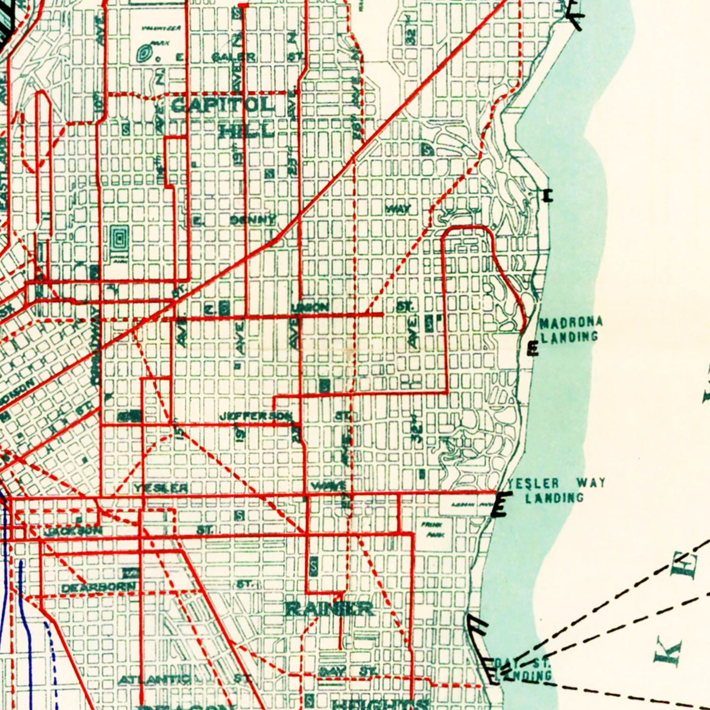 Vintage Map of Seattle, Washington, 1911