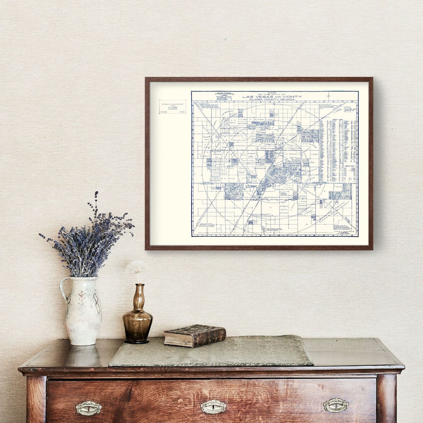 Vintage Map of Las Vegas, Nevada, 1920