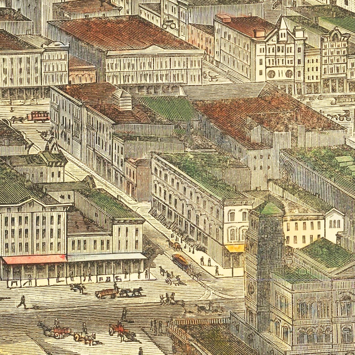 Vintage Map of Memphis, Tennessee, 1885
