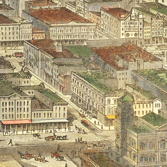 Vintage Map of Memphis, Tennessee, 1885