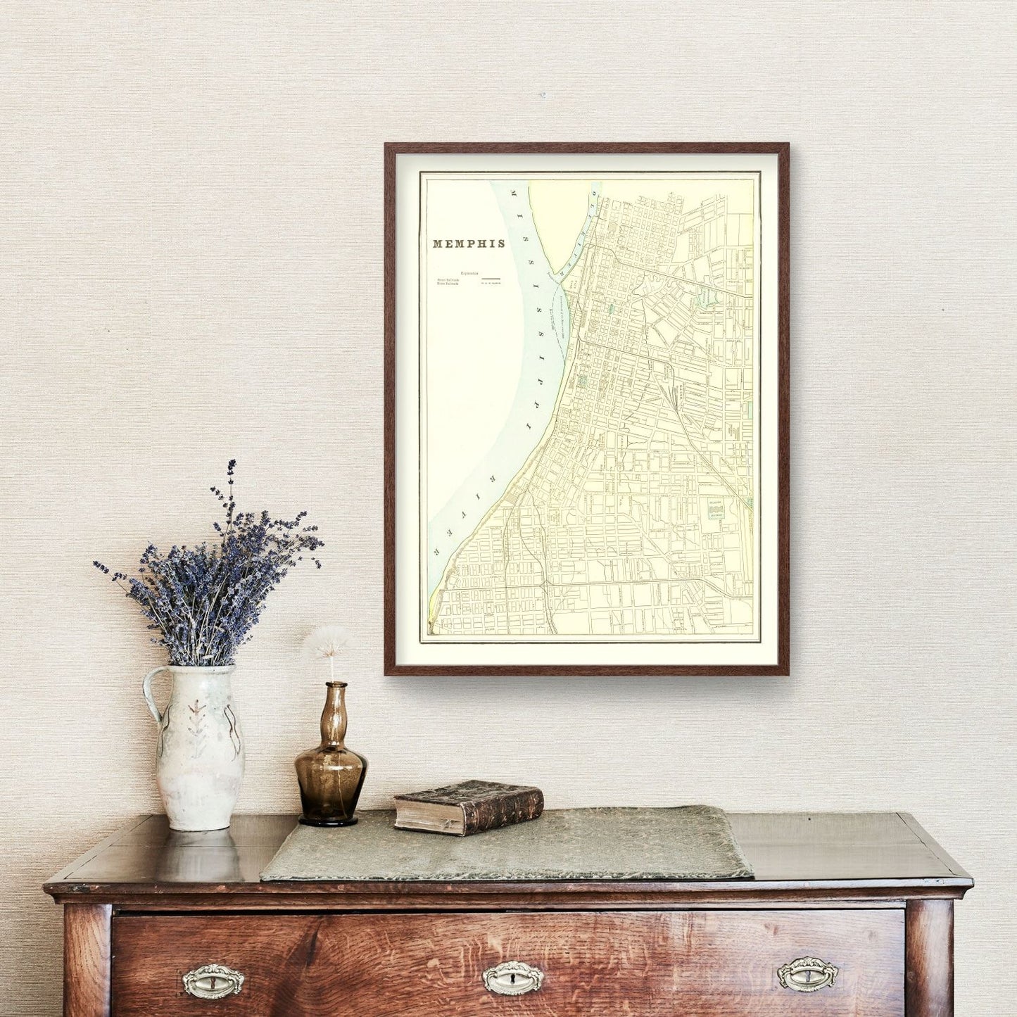 Vintage Map of Memphis, Tennessee, 1895