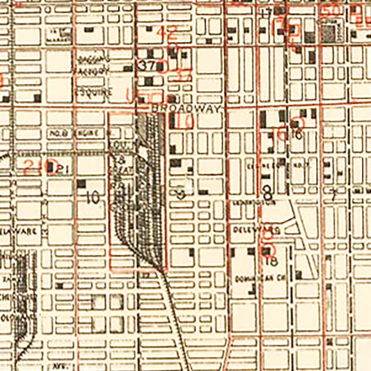 Vintage Map of Louisville, Kentucky, 1895