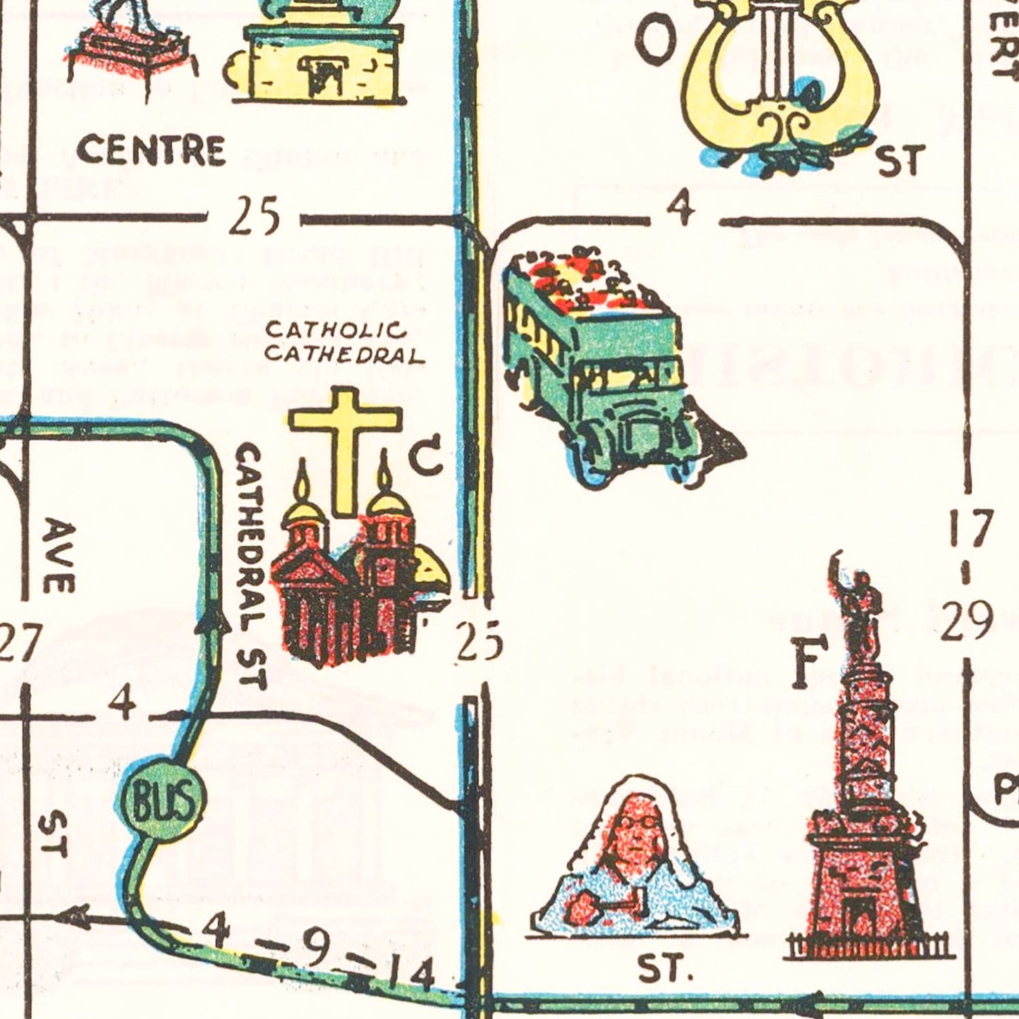 Vintage Map of Baltimore, Maryland, 1929