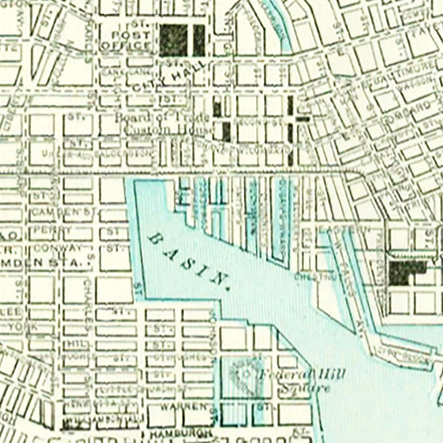 Vintage Map of Baltimore, Maryland, 1892