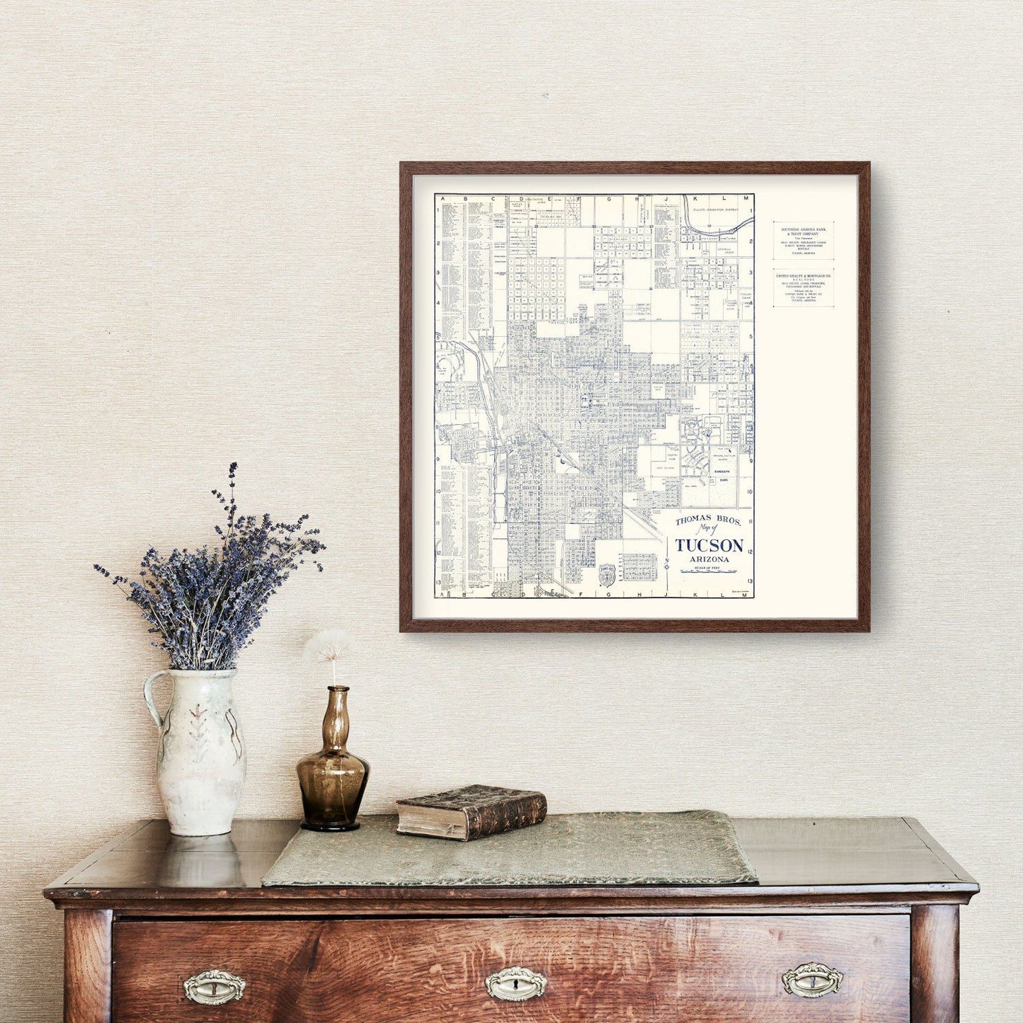 Vintage Map of Tucson, Arizona, 1920