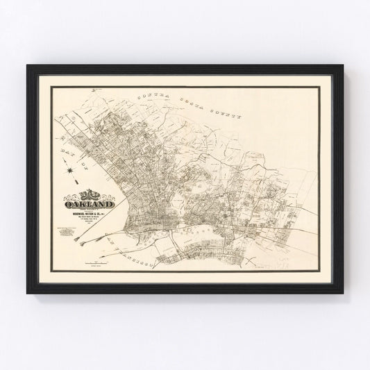 vintage map of Oakland, California, 1903