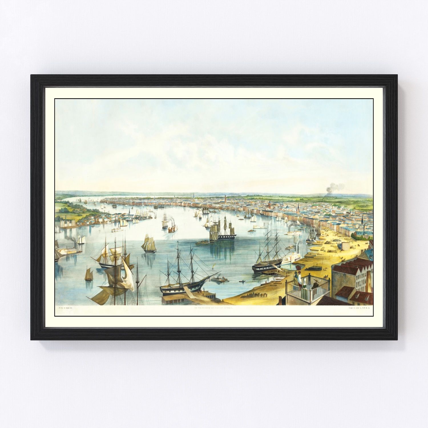 Vintage map of New Orleans, Orleans Parish, Louisiana, 1852