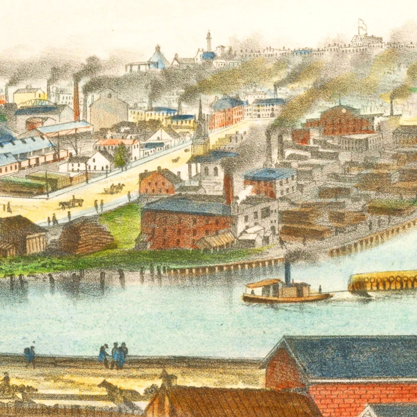 Vintage Map of Cleveland, Ohio 1873