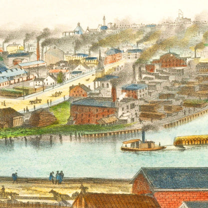 Vintage Map of Cleveland, Ohio 1873