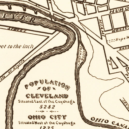 Vintage Map of Cleveland, Ohio, 1937