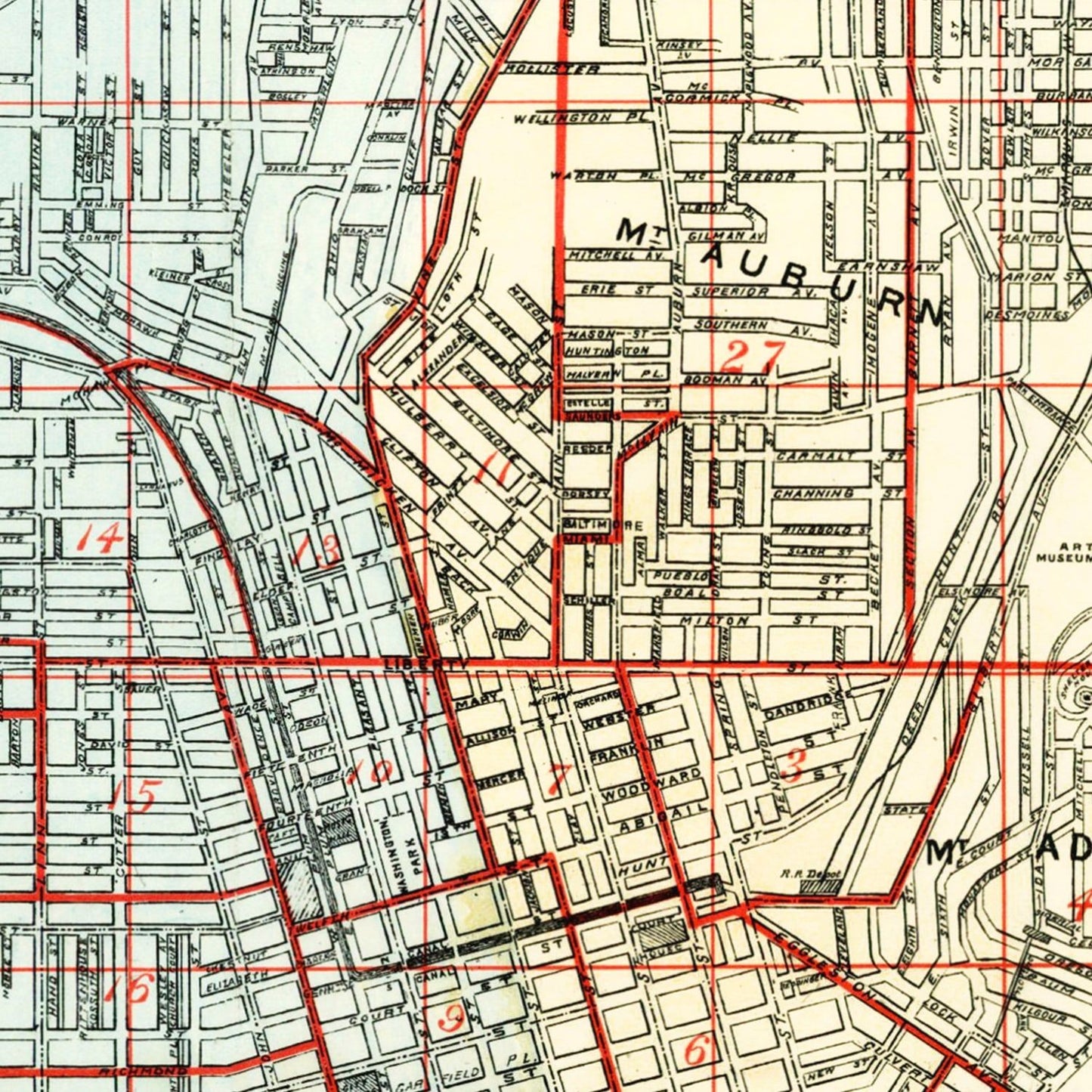 Vintage Map of Cincinnati, Ohio, 1895 - Version 2
