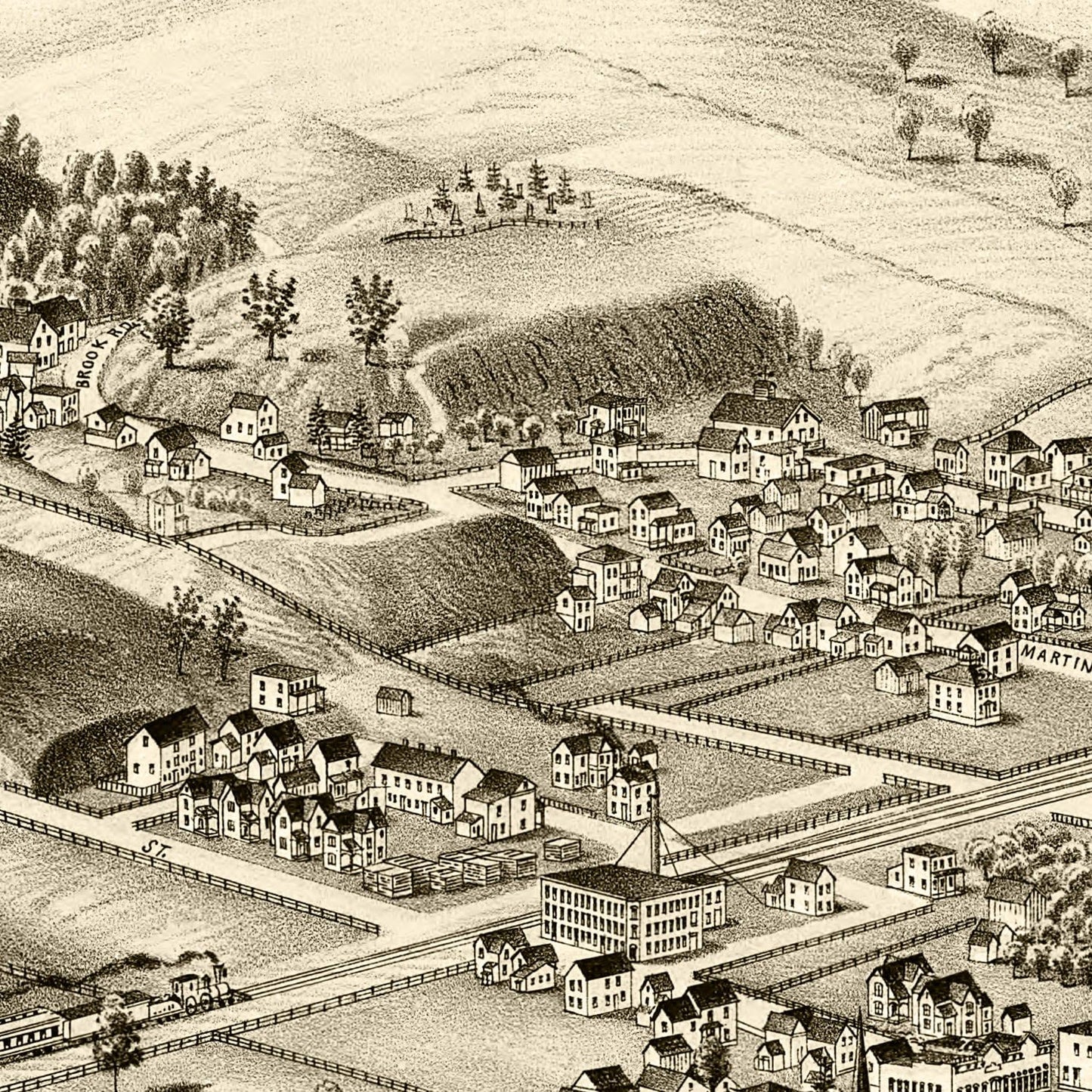 Vintage Map of Unadilla, New York, 1887 (Edition Two)