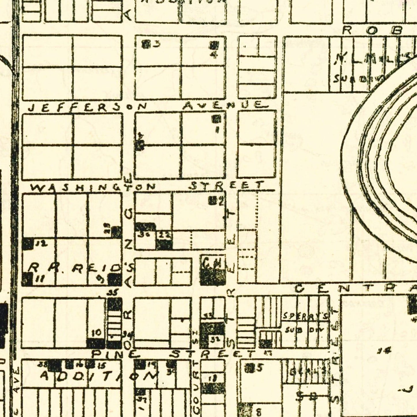 Vintage Map of Orlando, Florida, 1910