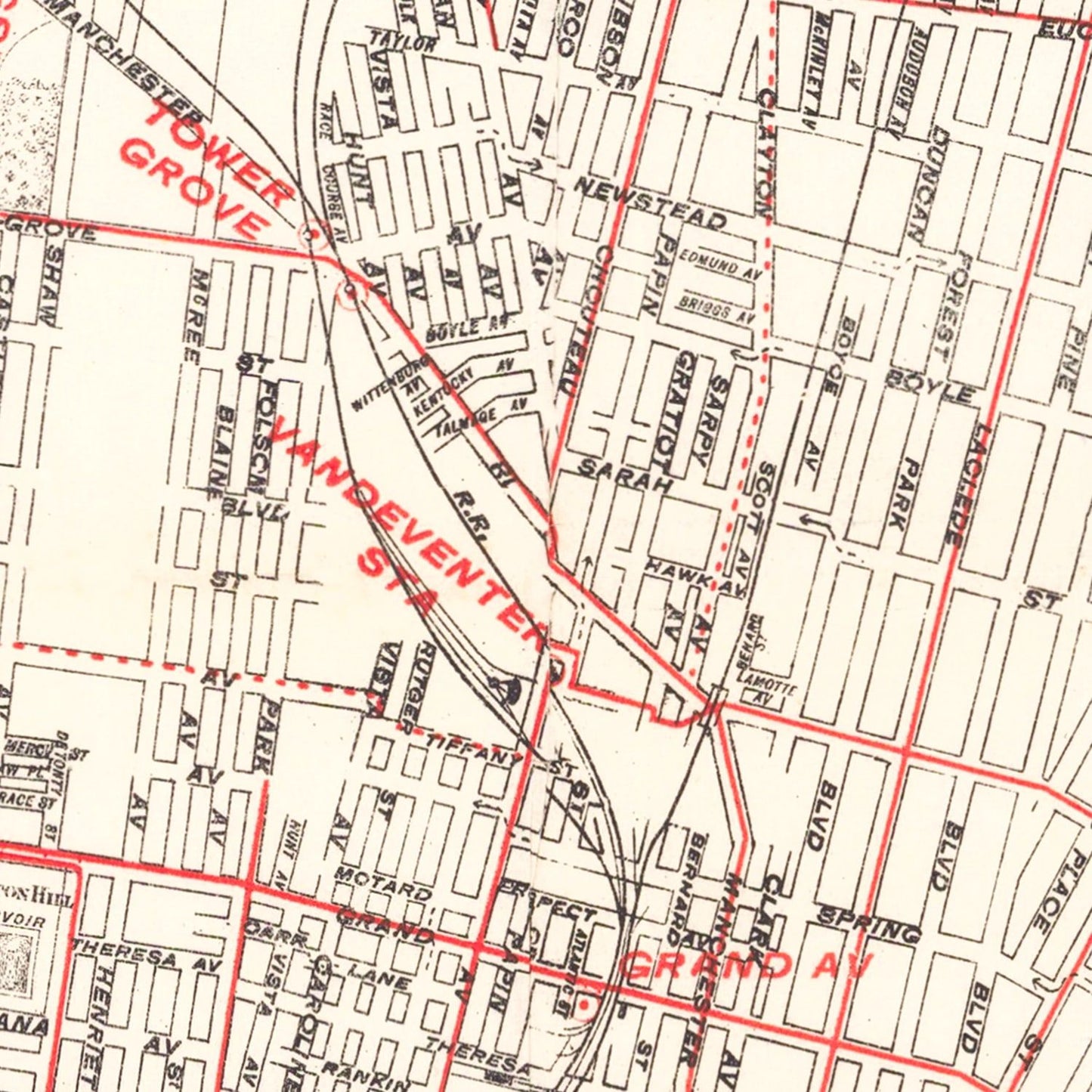 Vintage Map of St. Louis, Missouri, 1894