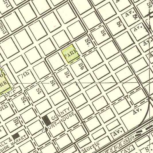 Vintage Map of Birmingham, Alabama, 1895