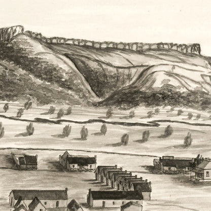Vintage Map of Camp Apache, Arizona, 1876 | Wall Art