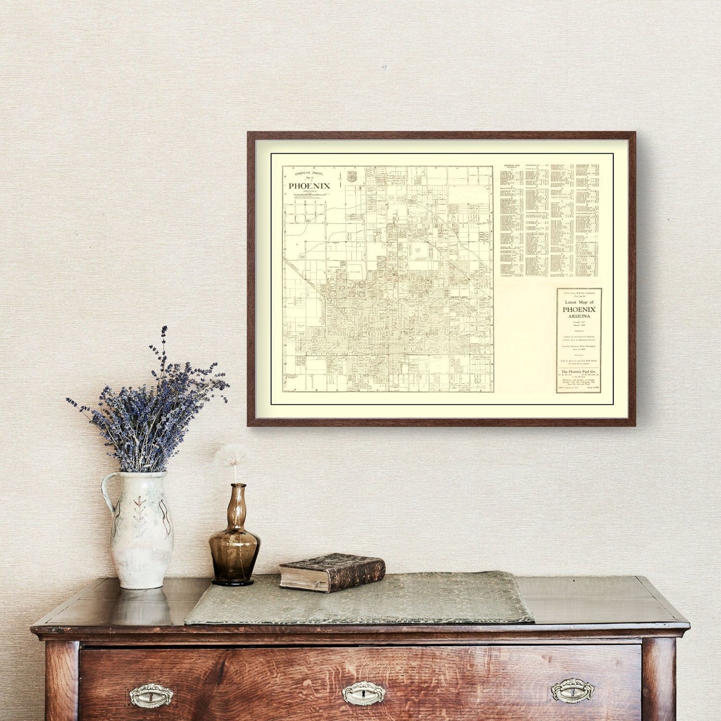 Vintage Map of Phoenix, Arizona, 1935